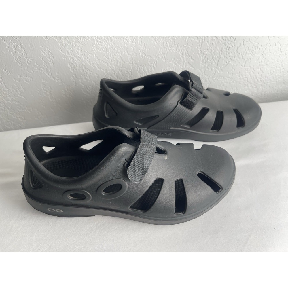 Oofos Oocandoo Recovery Sandals Men's 7 Women's 9 Black Comfort Sport Unisex